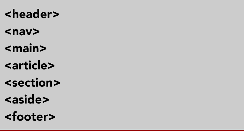 ساختار تگهای معنایی HTML5