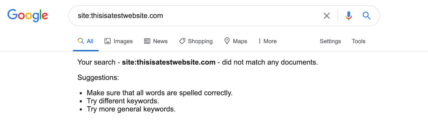 دامنه سایت ایندکس نشده است