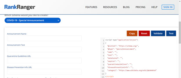 The RankRanger Structured Data