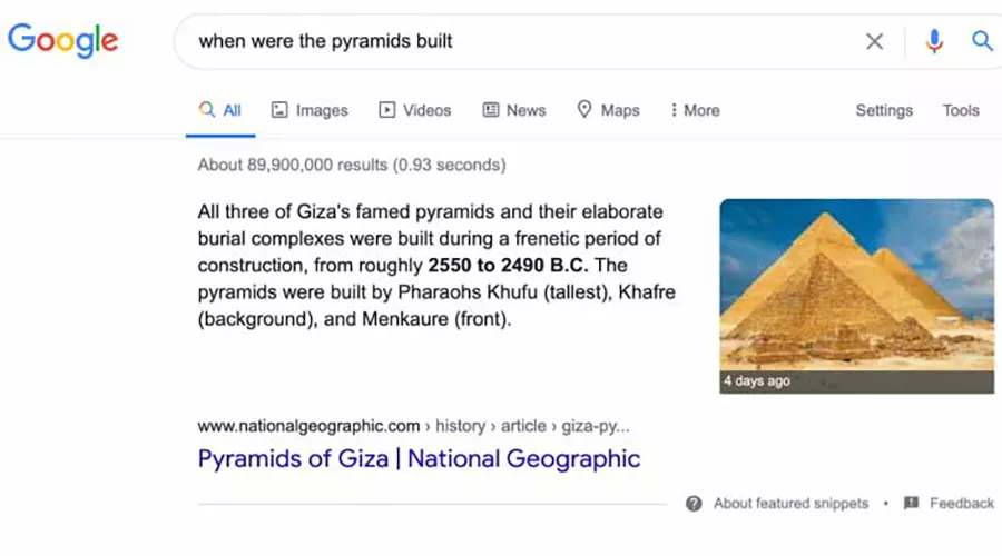 فیچر اسنیپت پاراگرافی