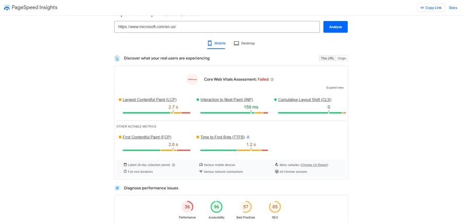 Google PageSpeed Insights