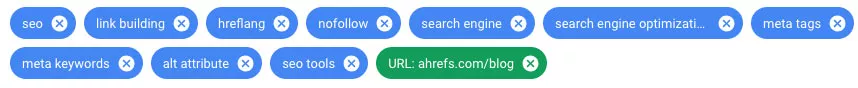 keywords-and-url