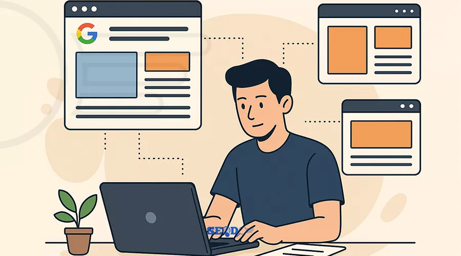 تصویر شماتیک از ساختار صفحه وب و نحوه نمایش محتوا در الگوریتم Page Layout گوگل