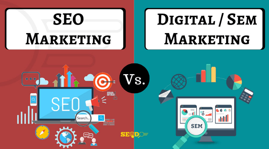 تفاوت سئو و دیجیتال مارکتینگ