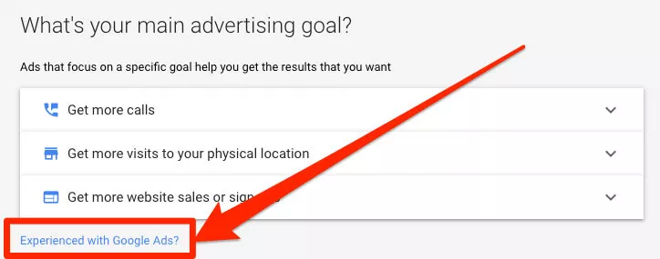 experienced-with-google-ads-button