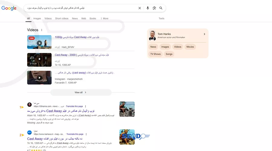 رنک برین برای سرچ فیلم تام هنکس