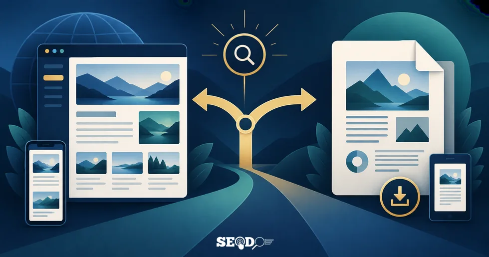 مقایسه صفحه HTML و فایل PDF برای انتشار محتوای قابل جستوجو